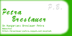 petra breslauer business card